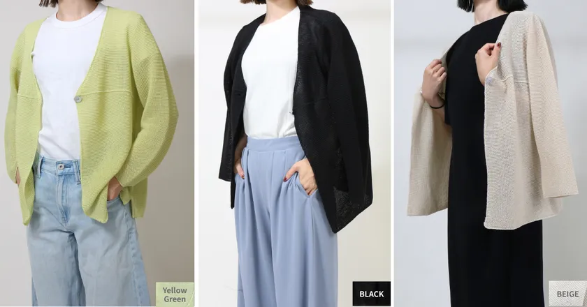 和紙チュニックカーディガン