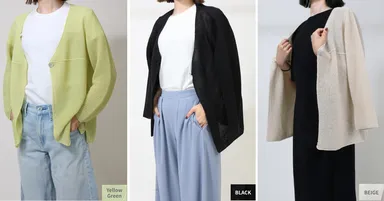 和紙チュニックカーディガン