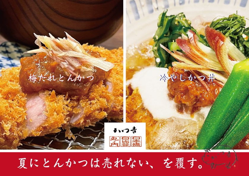 累計25万食×昨夏1,000食　
“夏にとんかつは売れない”を覆す、二つの答え――
「冷やしかつ丼」と「特製梅だれとんかつ定食」