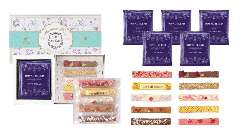 コーヒーとチョコレートラスクのセットです