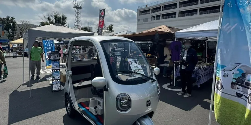 ビベルトライクは、通路の真ん中!みなさん注目してくれます!