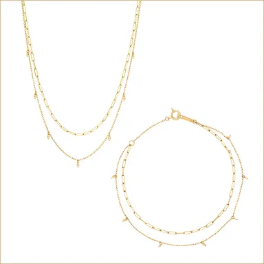 K10YG ネックレス、ブレスレット