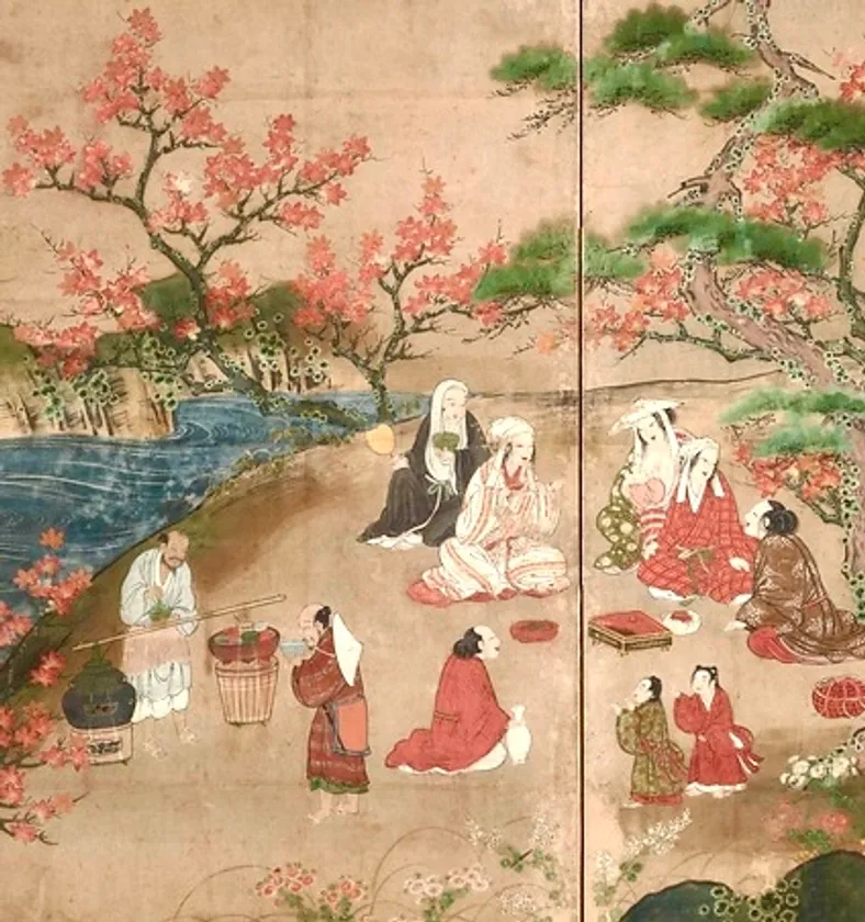 狩野秀頼「観楓図屏風」 東京国立博物館蔵