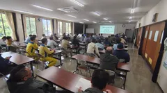 現場見学会での土木関係者(長野県土木施工管理技士会伊奈支部)
