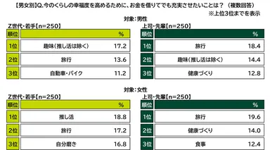 今のくらしの幸福度を高めるために、お金を借りてでも充実させたいこと