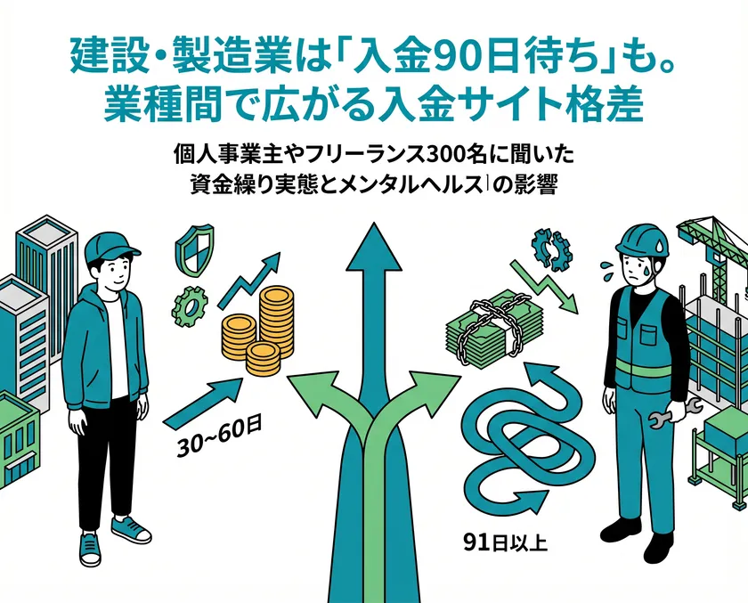 業種間で広がる入金サイト格差