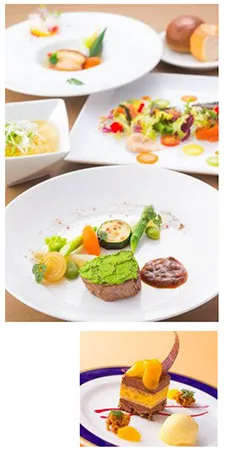 フレンチ＆チャイニーズレストラン「モンスレー」ランチコースとオプションデザートのイメージ