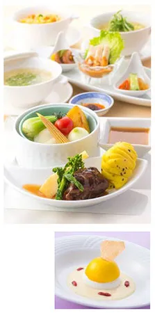 中国料理「グランド白楽天」ランチコースとオプションデザートのイメージ
