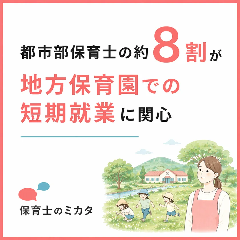 都市部保育士の約8割が地方保育園での短期修行体験に関心あり