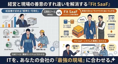 SaaSとFit SaaFの比較イメージ