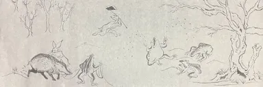 絵巻の一部(トロロアオイの栽培シーン)