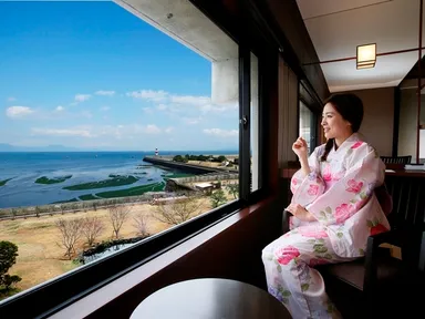 有明海を一望できるモダン和室