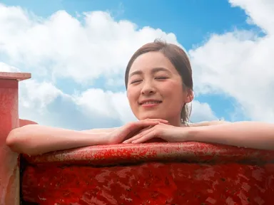 有明海を一望できる陶器露天風呂