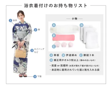 浴衣着付けのお持ち物リスト