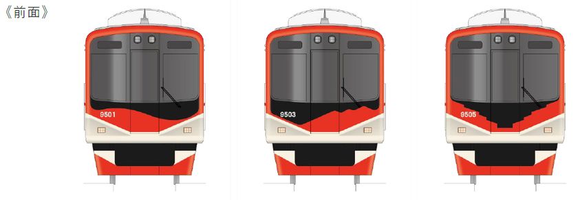 急行用9300系 2026年秋から順次
「Re Vermilion（リ・バーミリオン）」を用いた
エクステリアデザインに変更します
～編成ごとに異なるデザインで阪神沿線の特徴を表現～