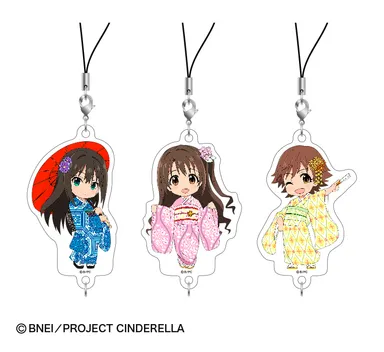 「アイドルマスター シンデレラガールズ」×「京都・西陣織元(株式会社秦流舎)」アクリルストラップ3個セット