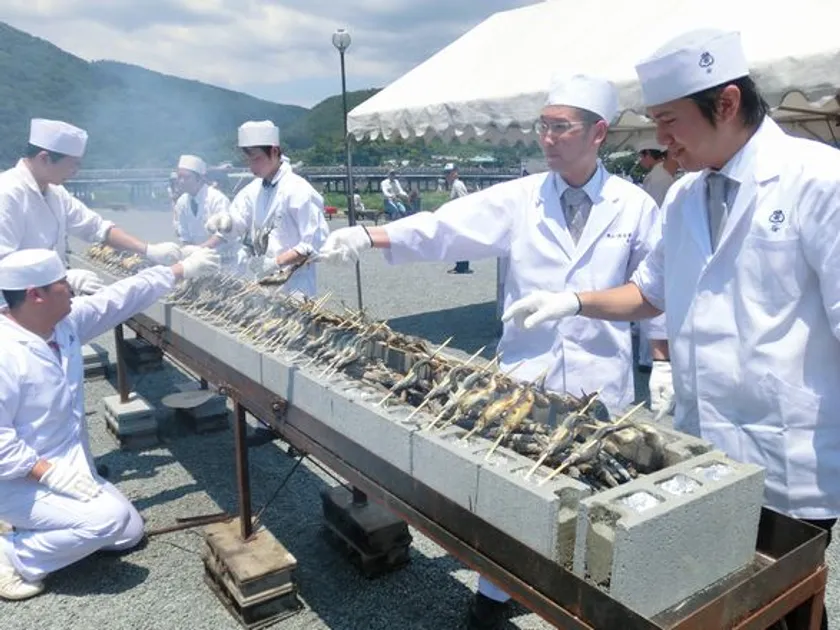 本格的な鮎の塩焼き