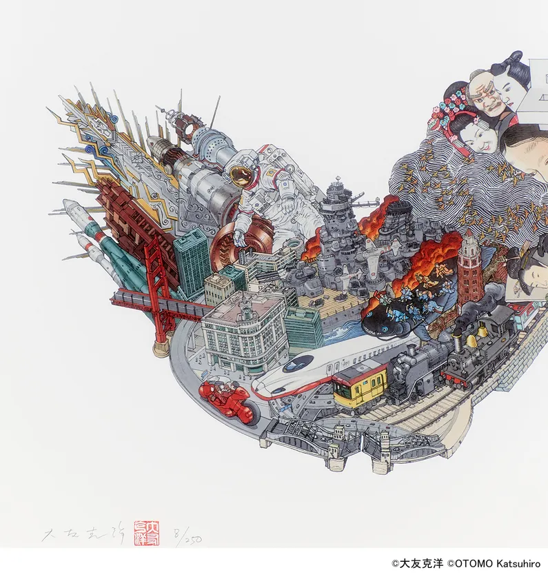 「Procession Spin」 高精細ジークレー版画 作品の一部分
