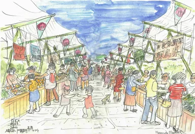 会場イメージスケッチ／丸山 欣也