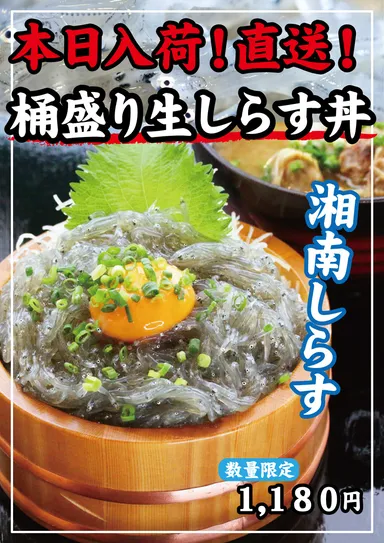 朝獲れ！桶盛り生しらす丼