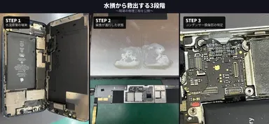 水損から救出する3段階　～現場の修理工程を公開～