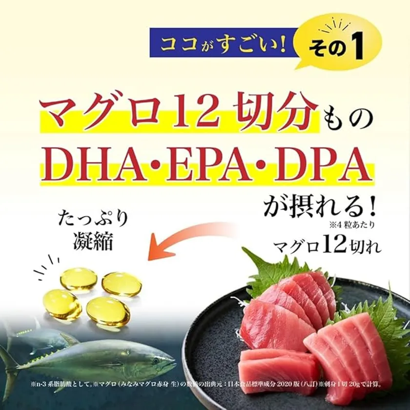 マグロ12切分のDHA・EPA・DPA