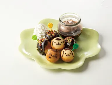 ポムポムプリンと仲間たちのまるでたこ焼きチョコフォンデュ