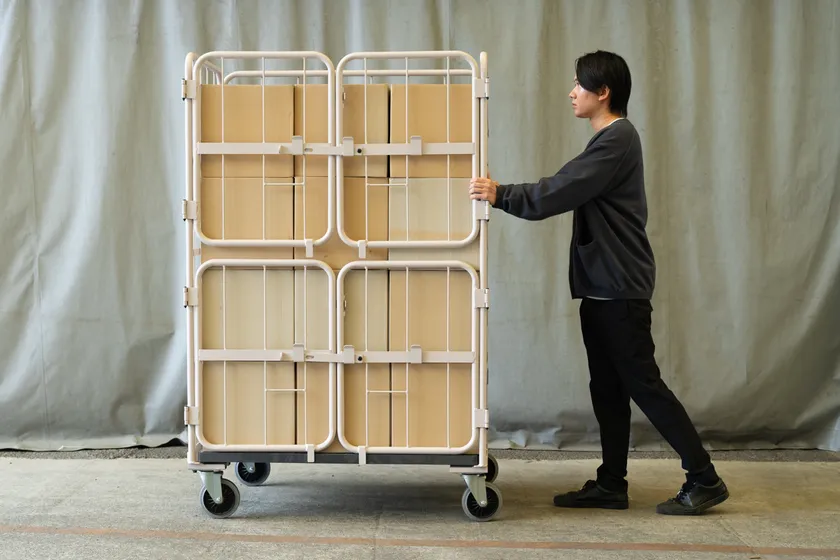 荷崩れ防止しながら安全に運搬