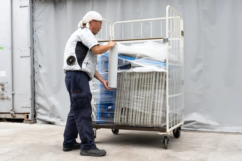 荷物に巻いて荷崩れ防止