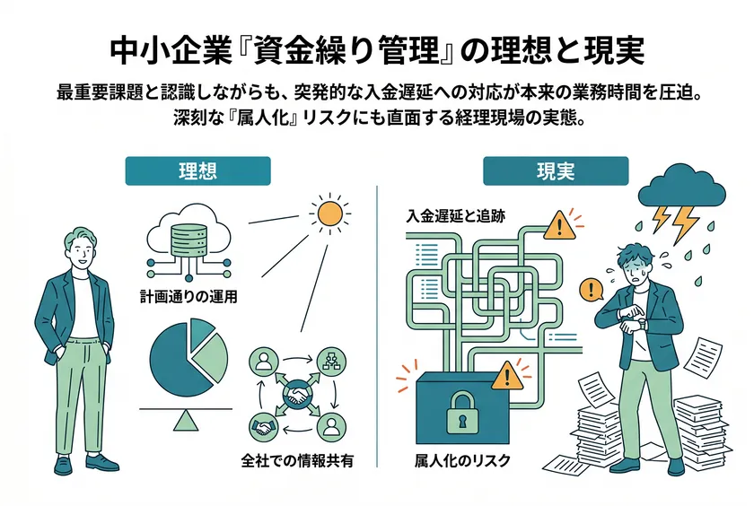 中小企業の過半数が「入金遅延対応」による業務圧迫を実感