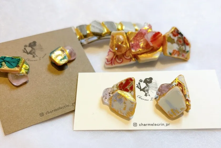 金継ぎ風アクセサリー作りのワークショップ