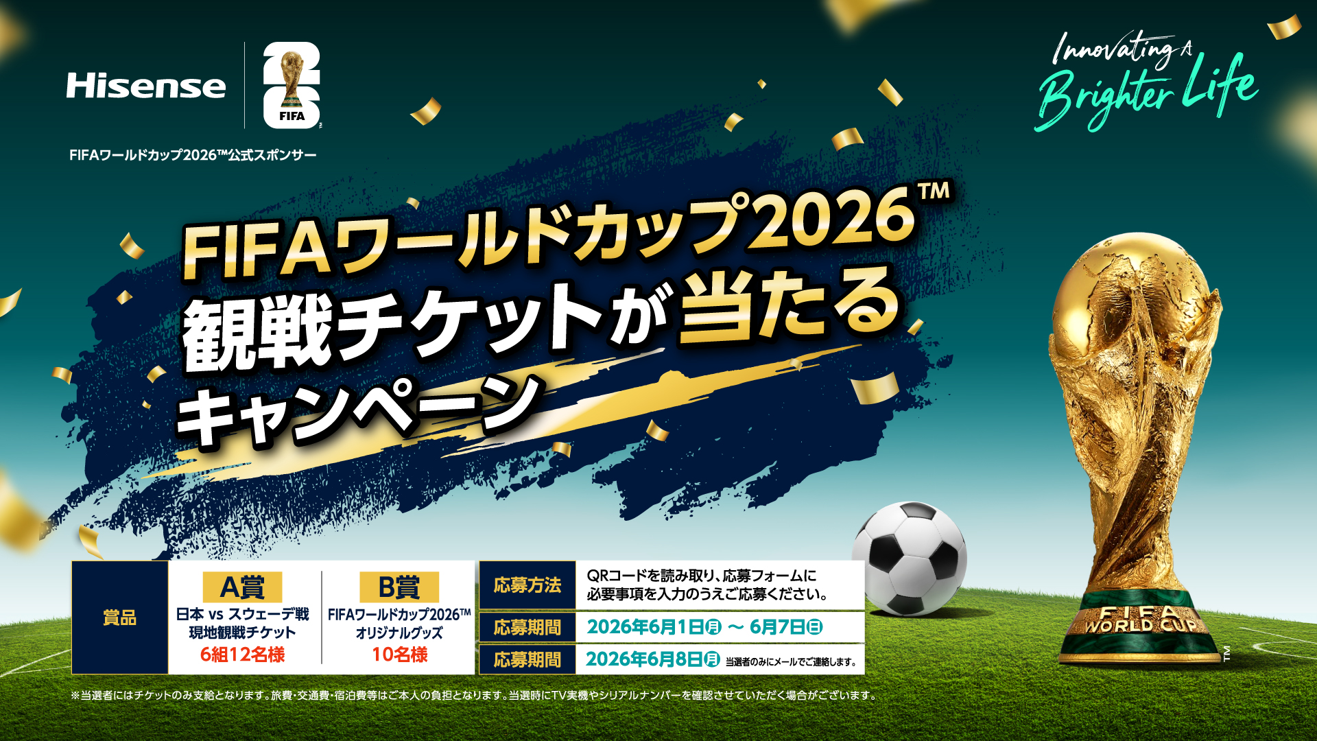 FIFAワールドカップ2026(TM) 観戦チケット プレゼントキャンペーン