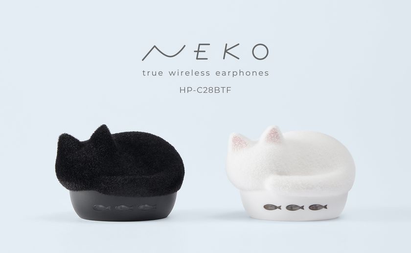 「ラディウスのNEKO」が30周年特別モデルでふわふわに！
猫モチーフの完全ワイヤレスイヤホン「HP-C28BT」の
ふわふわフロッキーver.が2026年6月19日より販売開始