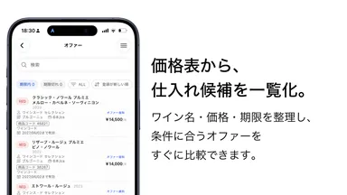 価格表から、仕入れ候補を一覧会