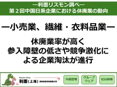 「第2回中国日系企業の休廃業動向レポート」を発表