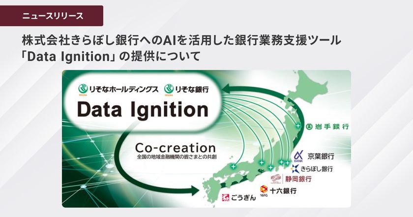 株式会社きらぼし銀行への
AIを活用した銀行業務支援ツール「Data Ignition」の提供について