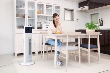 「ホット＆クール プレミアムタワーファン」使用シーン(2)