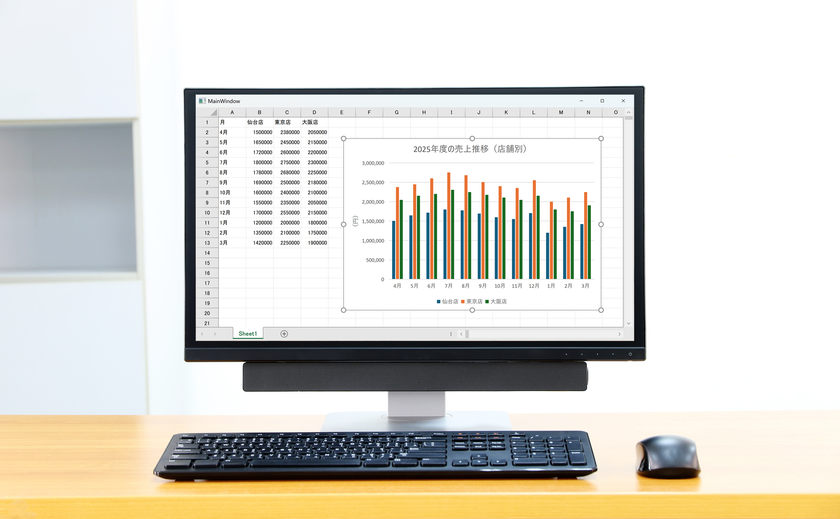 .NET 10/Visual Studio 2026に対応、
チャートやピボットテーブル機能を搭載しExcel互換性を強化した
WPF表計算UIコンポーネントの新版リリース