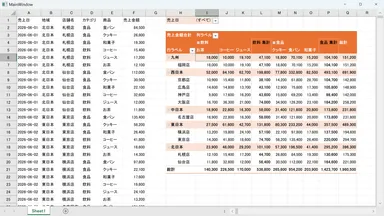 ピボットテーブル機能を追加(GcSpreadSheet)