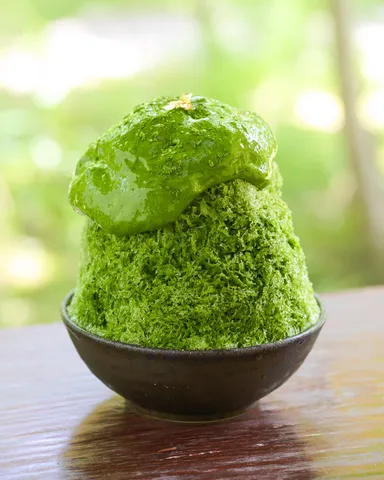丹波産大納言小豆と宇治抹茶エスプーマ／丹波本店限定