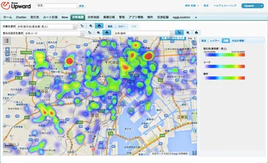 ヒートマップ表示