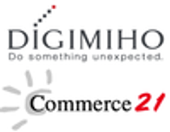 株式会社デジミホ、株式会社コマースニジュウイチのロゴ