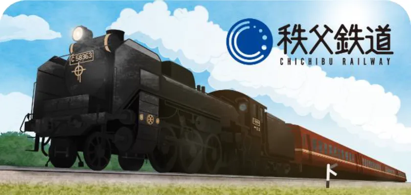 秩父鉄道のスタンプ帳ラベル イメージ