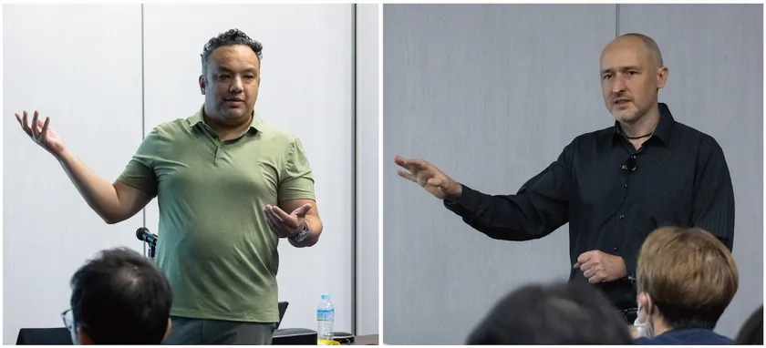 2025年のトレーニングの様子:Abhay Bhargav氏(写真左)と田中ザック氏(写真右)は 昨年に引き続き、2026年もトレーニング講師として登壇