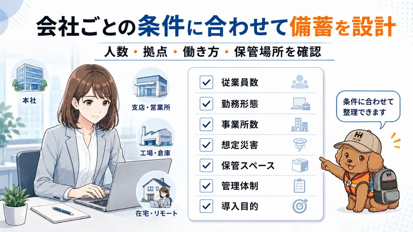 会社条件に合わせた設計