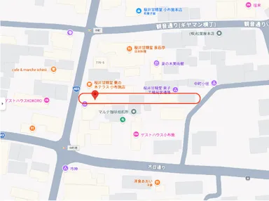 地図(Googleマップ：赤丸の場所)