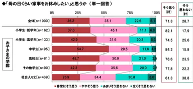 母の日の家事休み