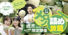 深作農園の完熟メロンを詰め放題イベント開催