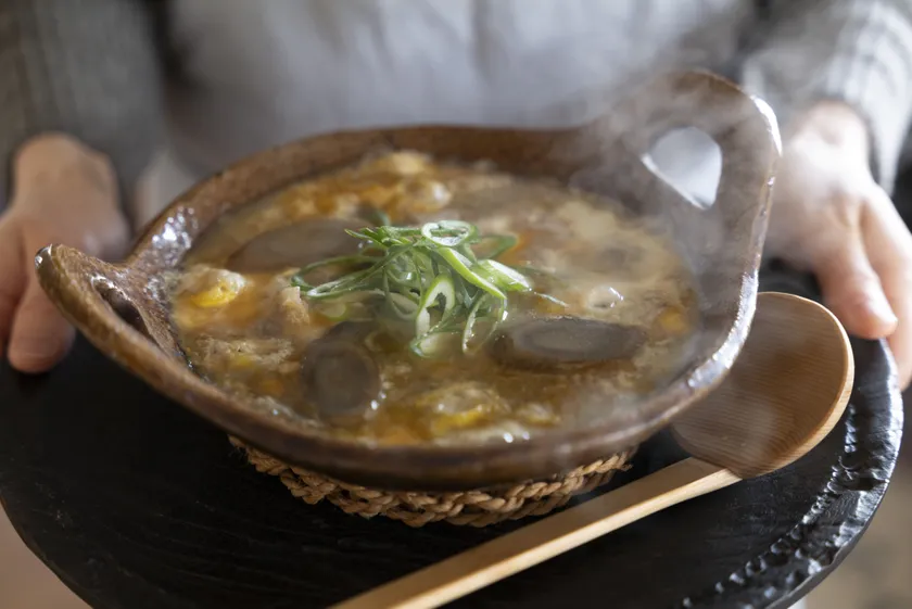 ごぼうスープの卵とじ