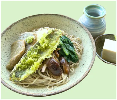 あまごの茶天ぷら蕎麦